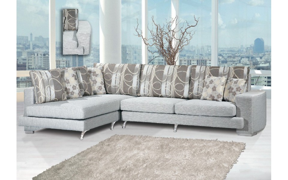 ΓΩΝΙΑΚΟΣ ΚΑΝΑΠΕΣ ΛΕΥΚΟ ΧΡΩΜΑ 215X280cm